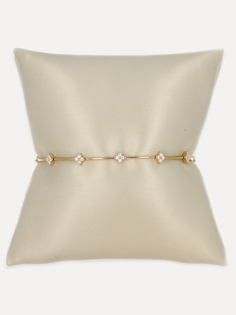 14K Flora Diamond Station Bracelet
