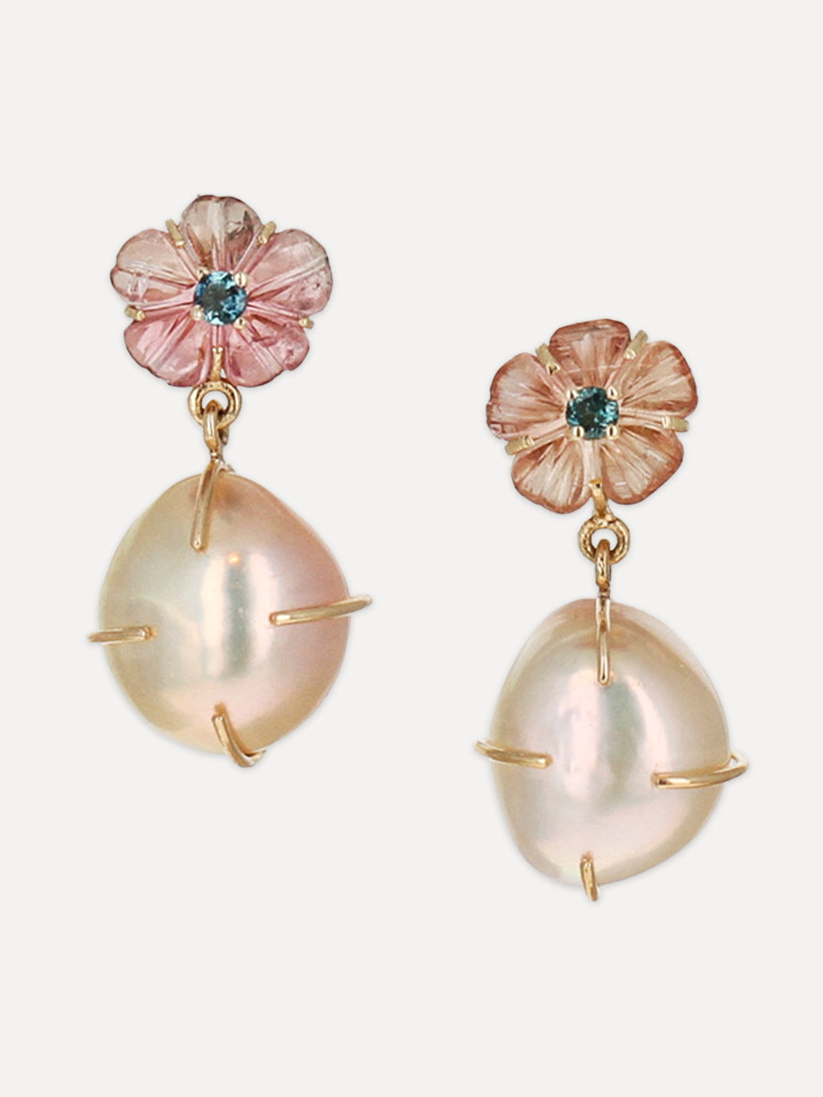 14K Pearl Bloom Earrings