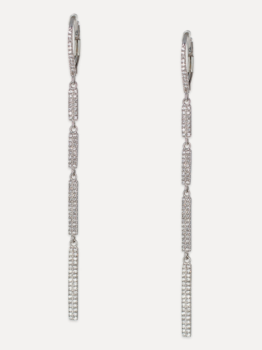 14K Pavé Diamond Silhouette Earrings