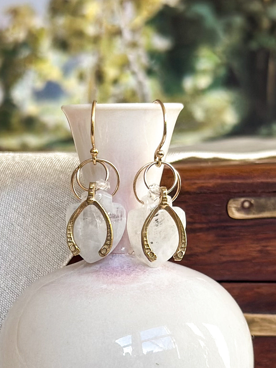 Wishbone Charm Earrings