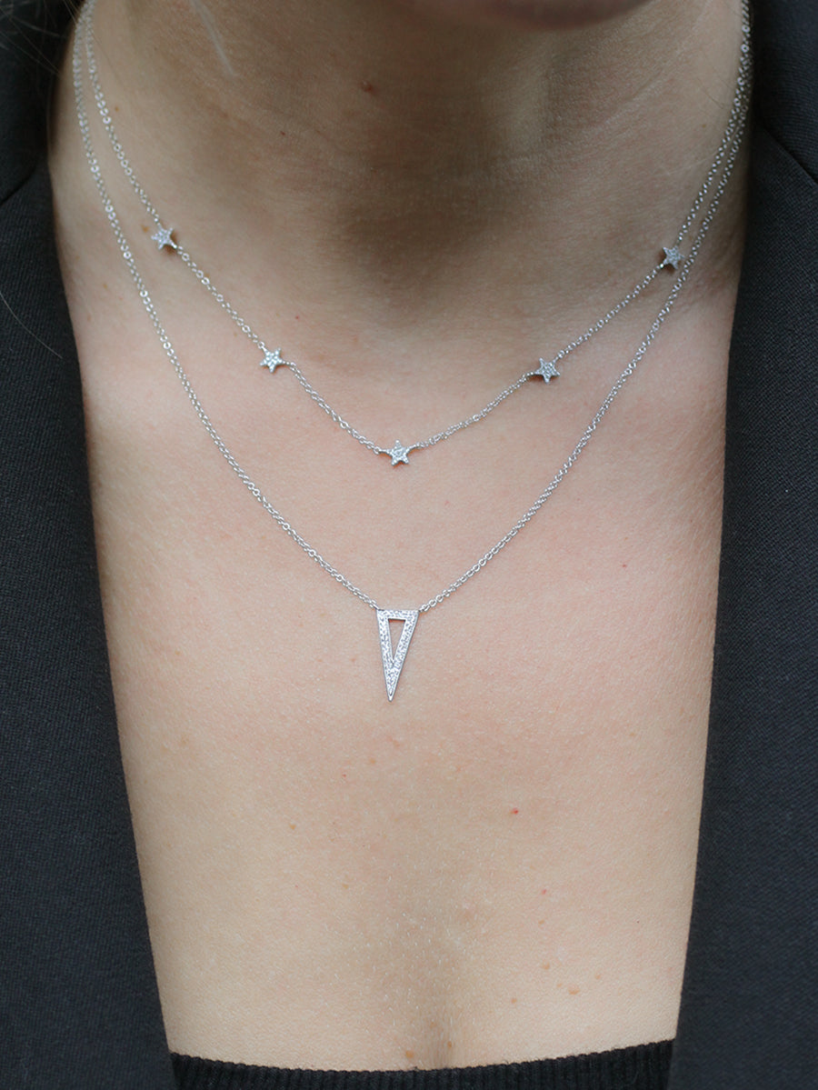 14K Star Charm Diamond Necklace