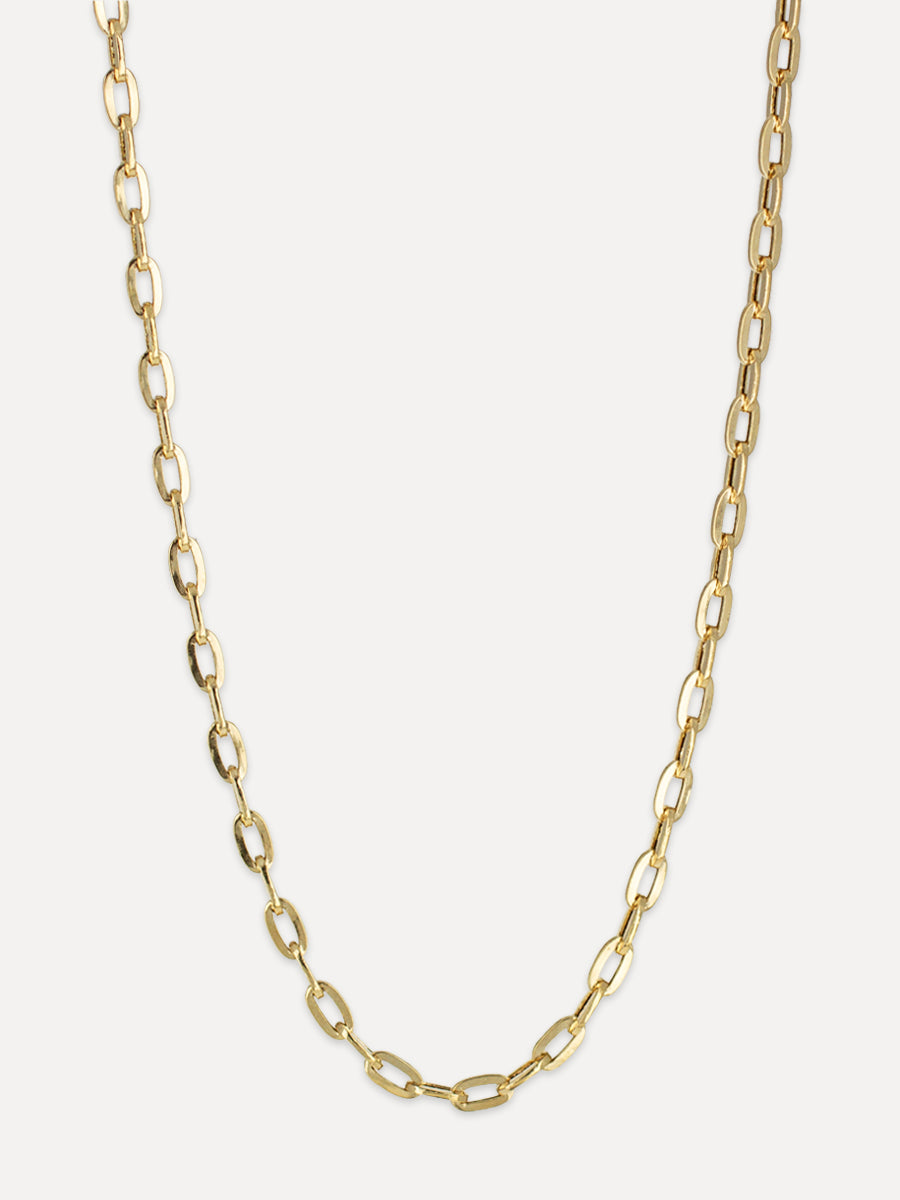 18K Flat Oval Link Chain