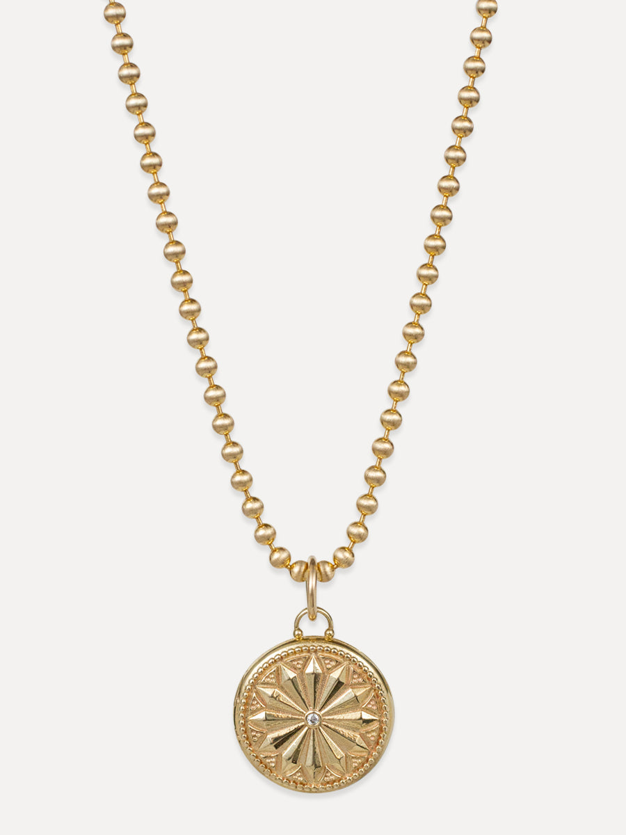 Sun Lotus Locket Charm