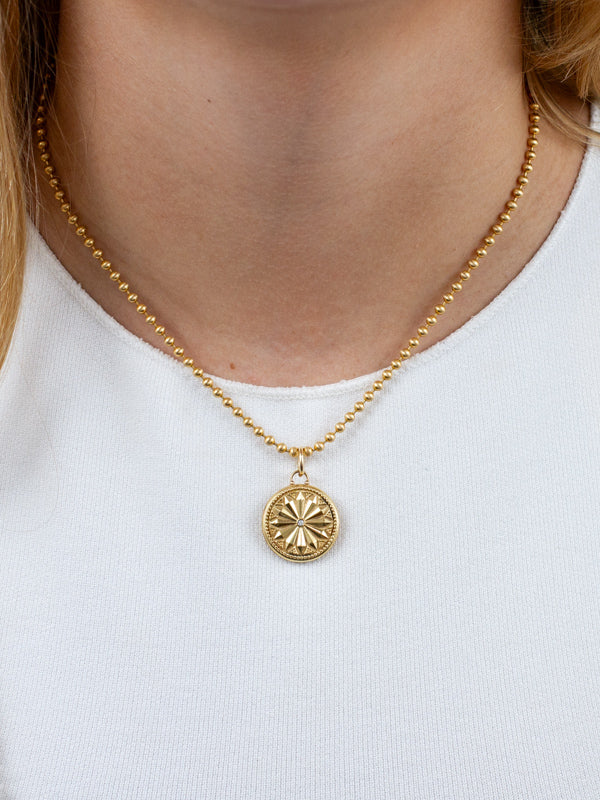 Sun Lotus Locket Charm