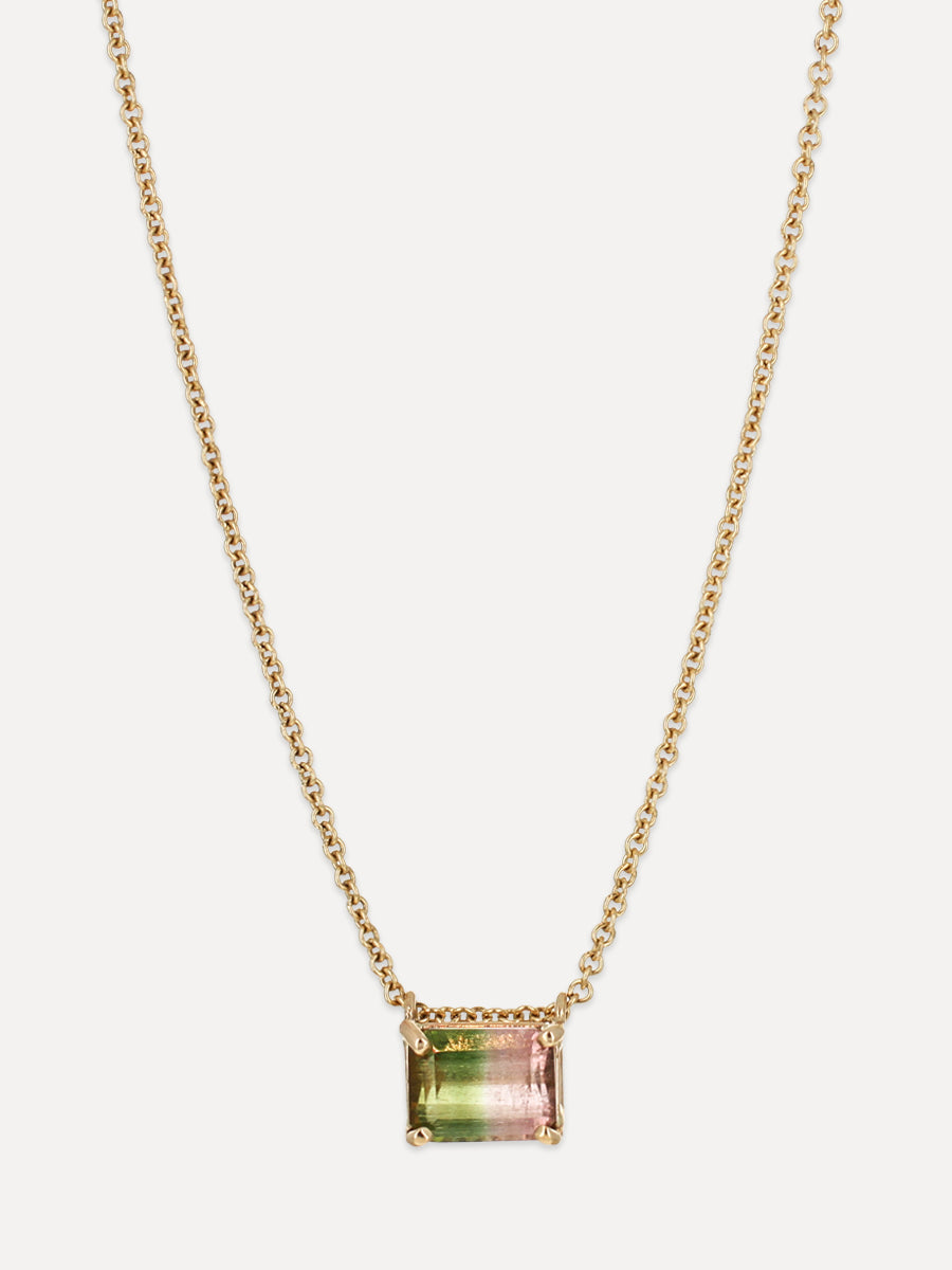 14K Prism Bloom Tourmaline Necklace