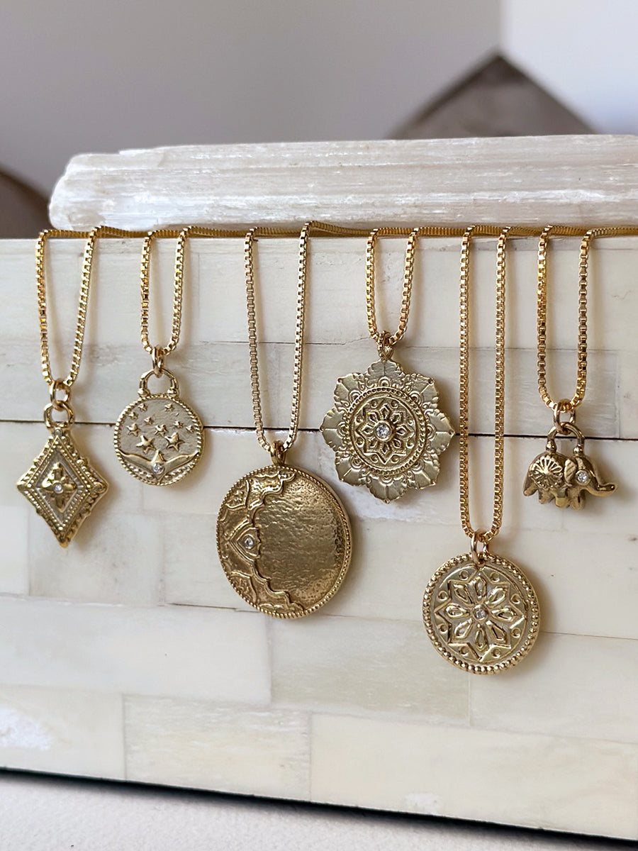 Sun Lotus Petite Necklace