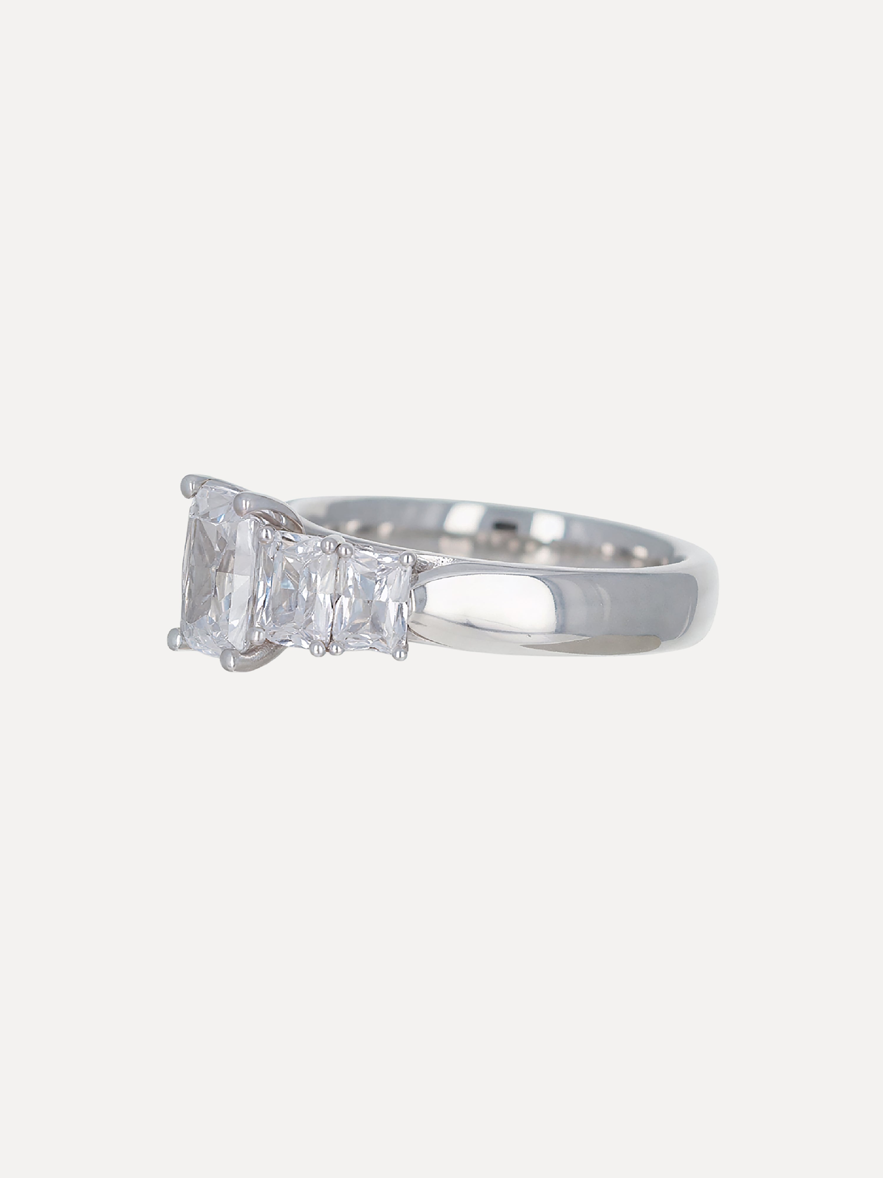 18K Radiant-Cut Diamond Five Stone Engagement Ring