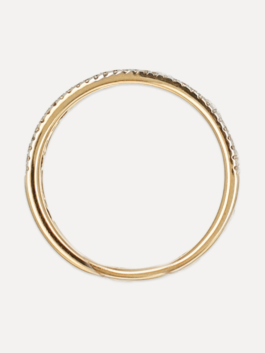 14K Pavé Diamond Double Link Band