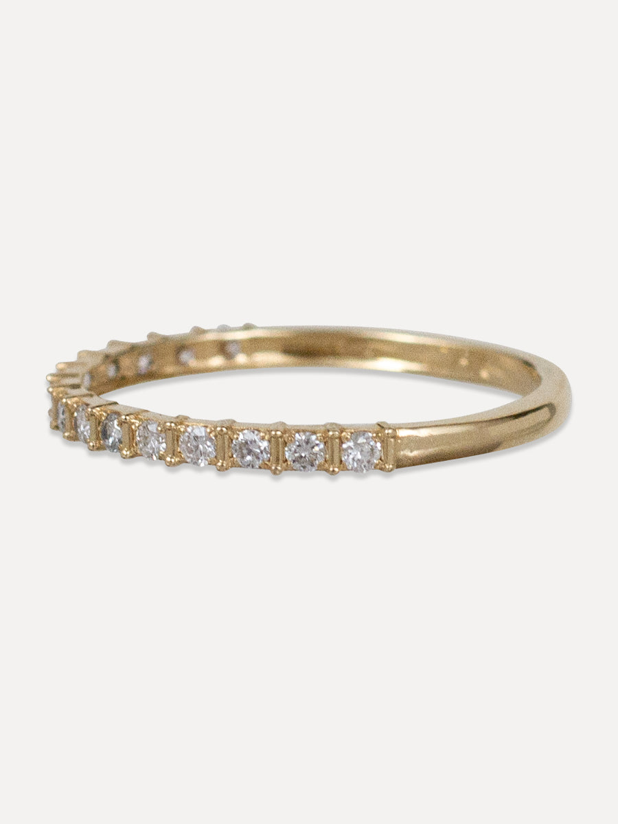 14K Linear Prong Set Diamond Band