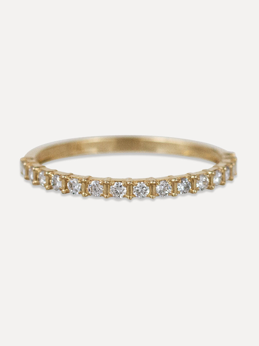 14K Linear Prong Set Diamond Band
