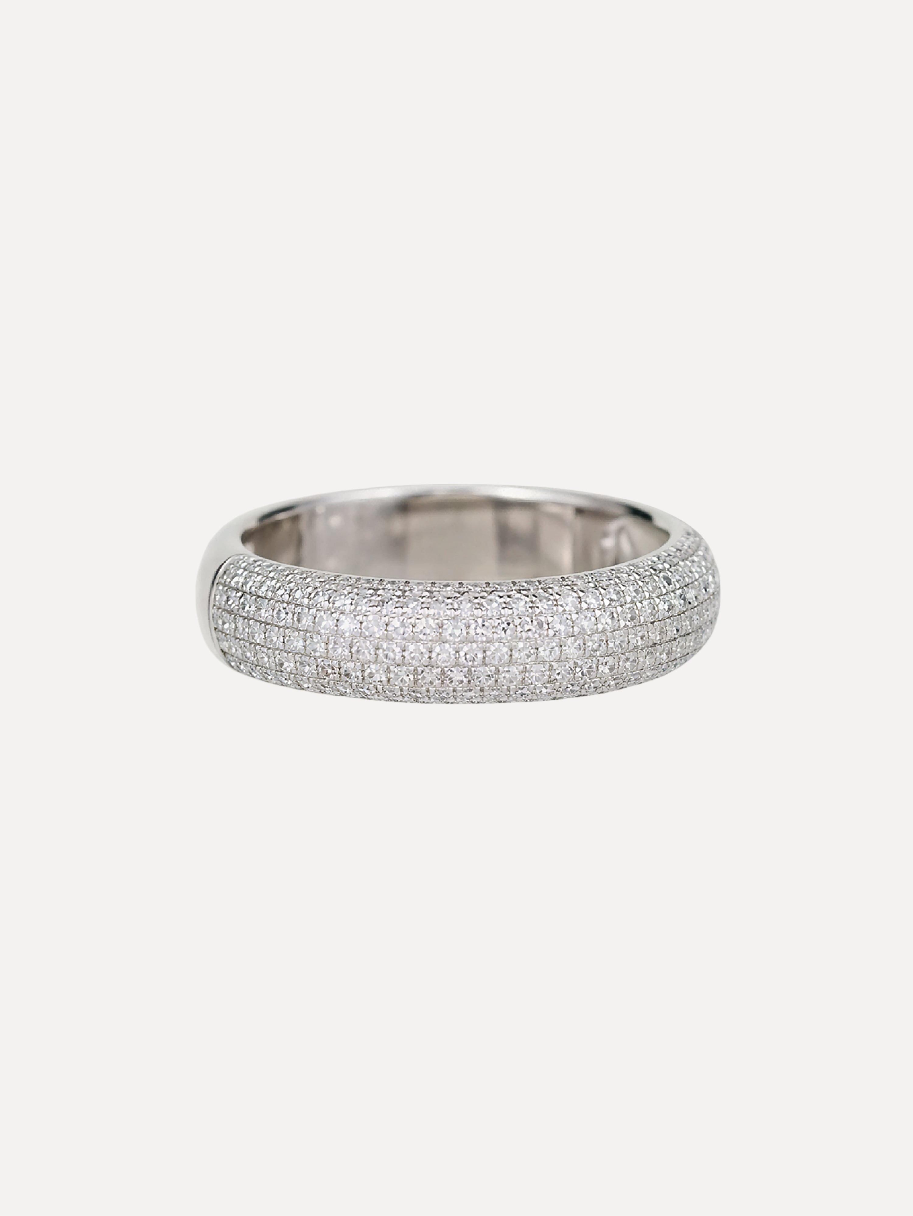 14K Pavé Diamond Wide Partway Band