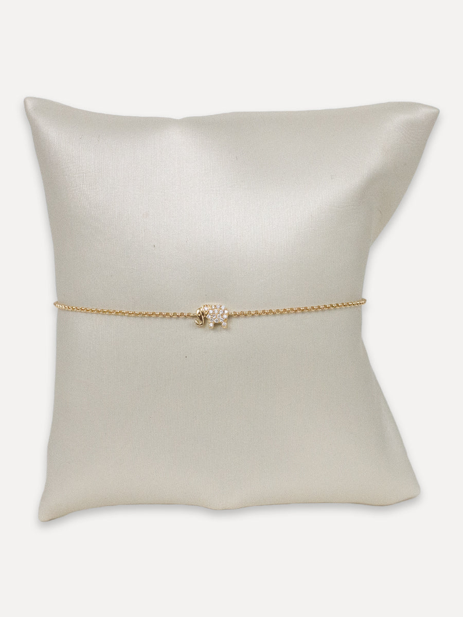 14K Diamond Elephant Bracelet