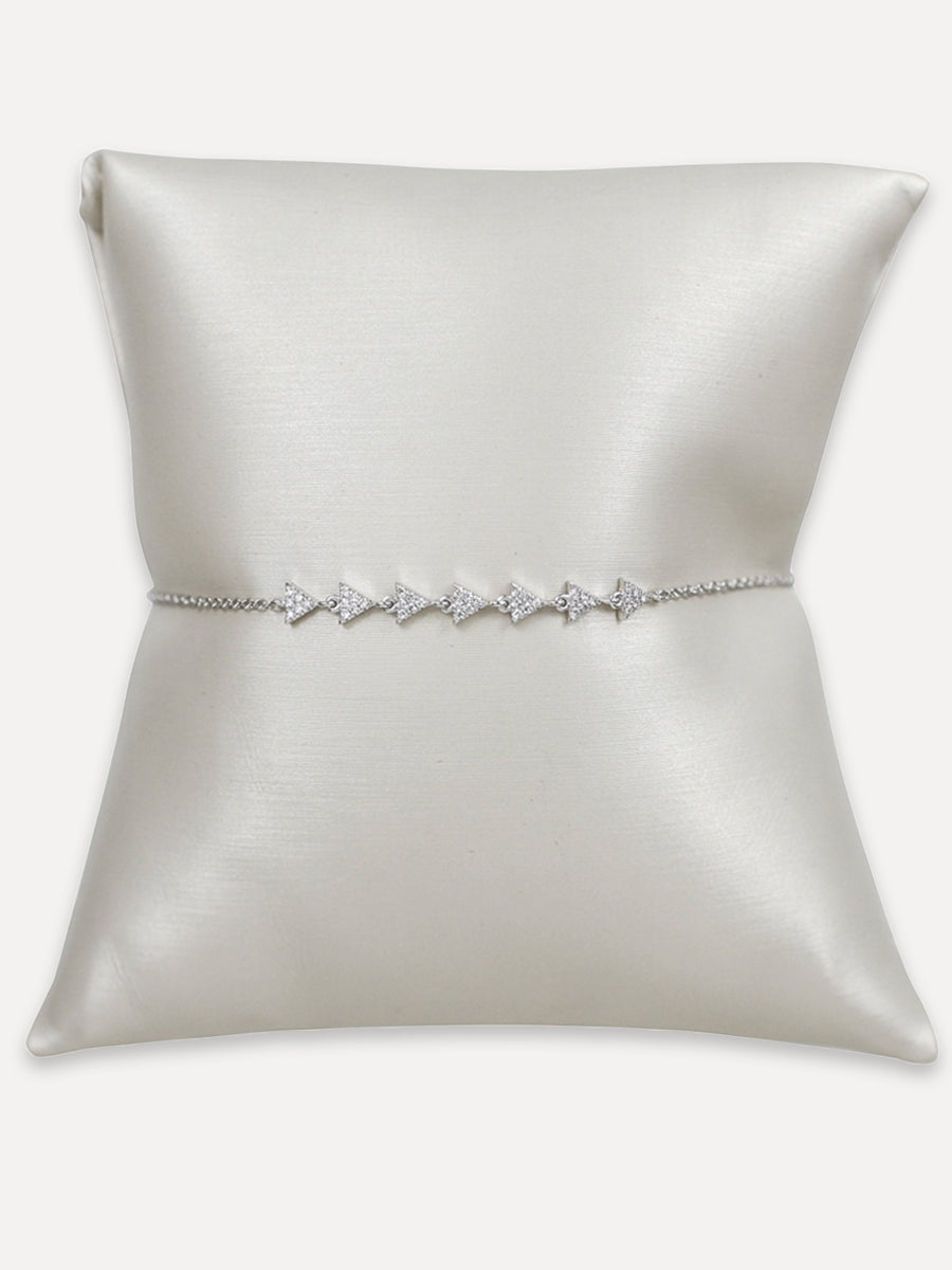 14K Diamond Seven Arrow Bracelet