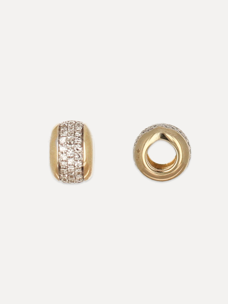 14K Pavé Diamond Slider Bead