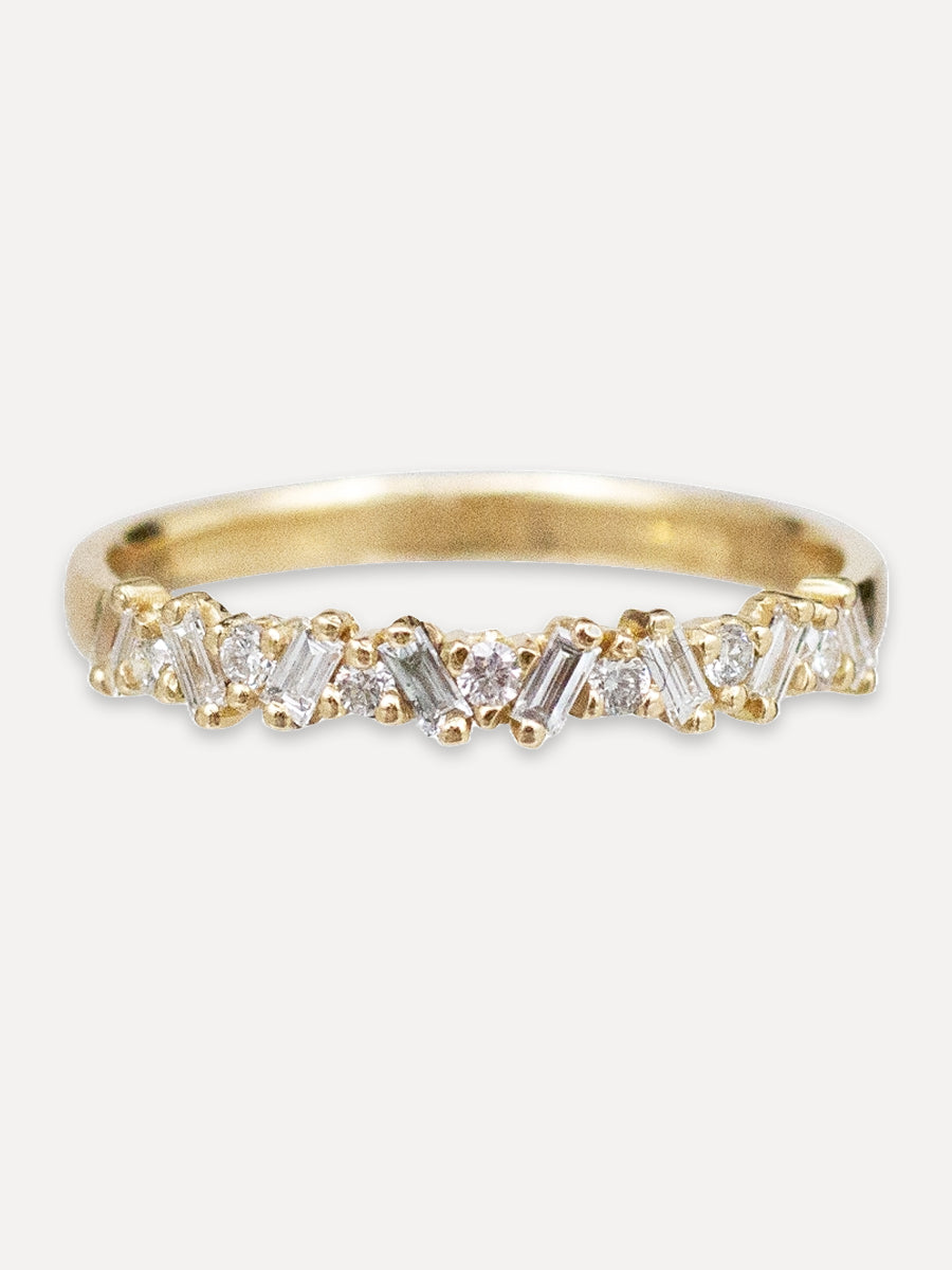 14K Stardust Multi-Diamond Band
