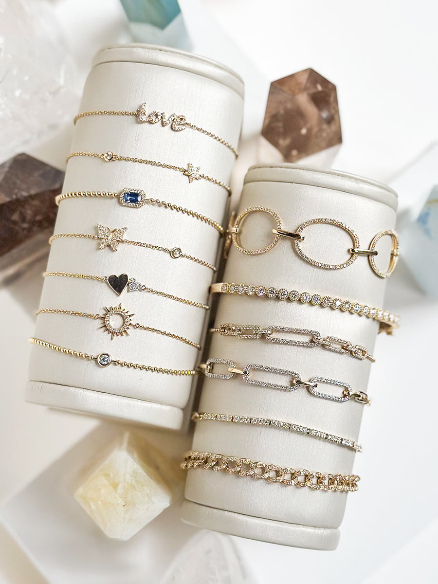 14K Diamond Star Diamond Bracelet