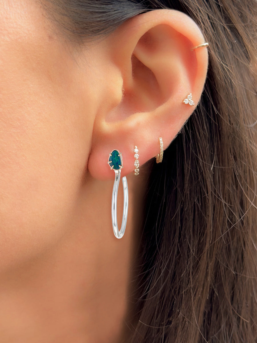 Serpent Australian Opal Hoops