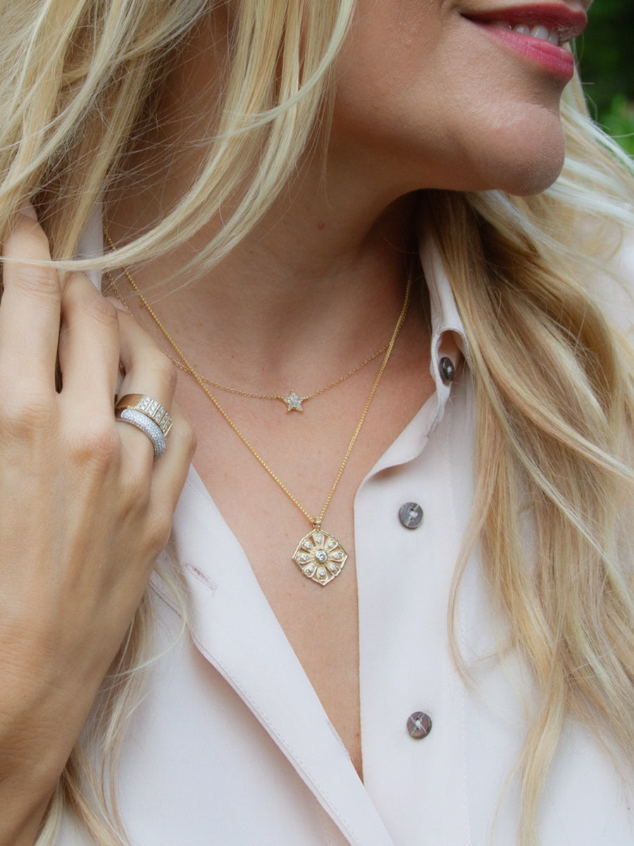 14K Brilliant Star Kite Diamond Necklace