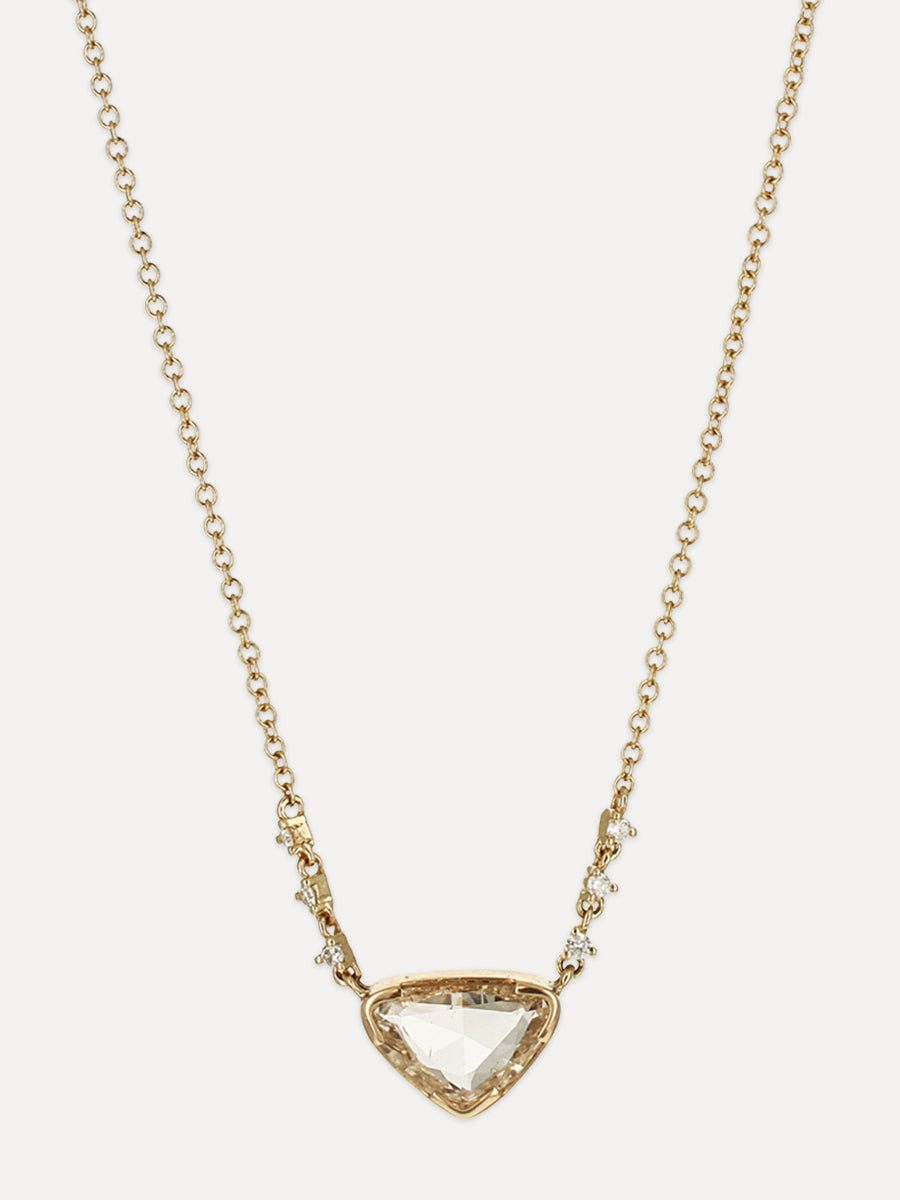 14K Radiant Trillium Diamond Necklace