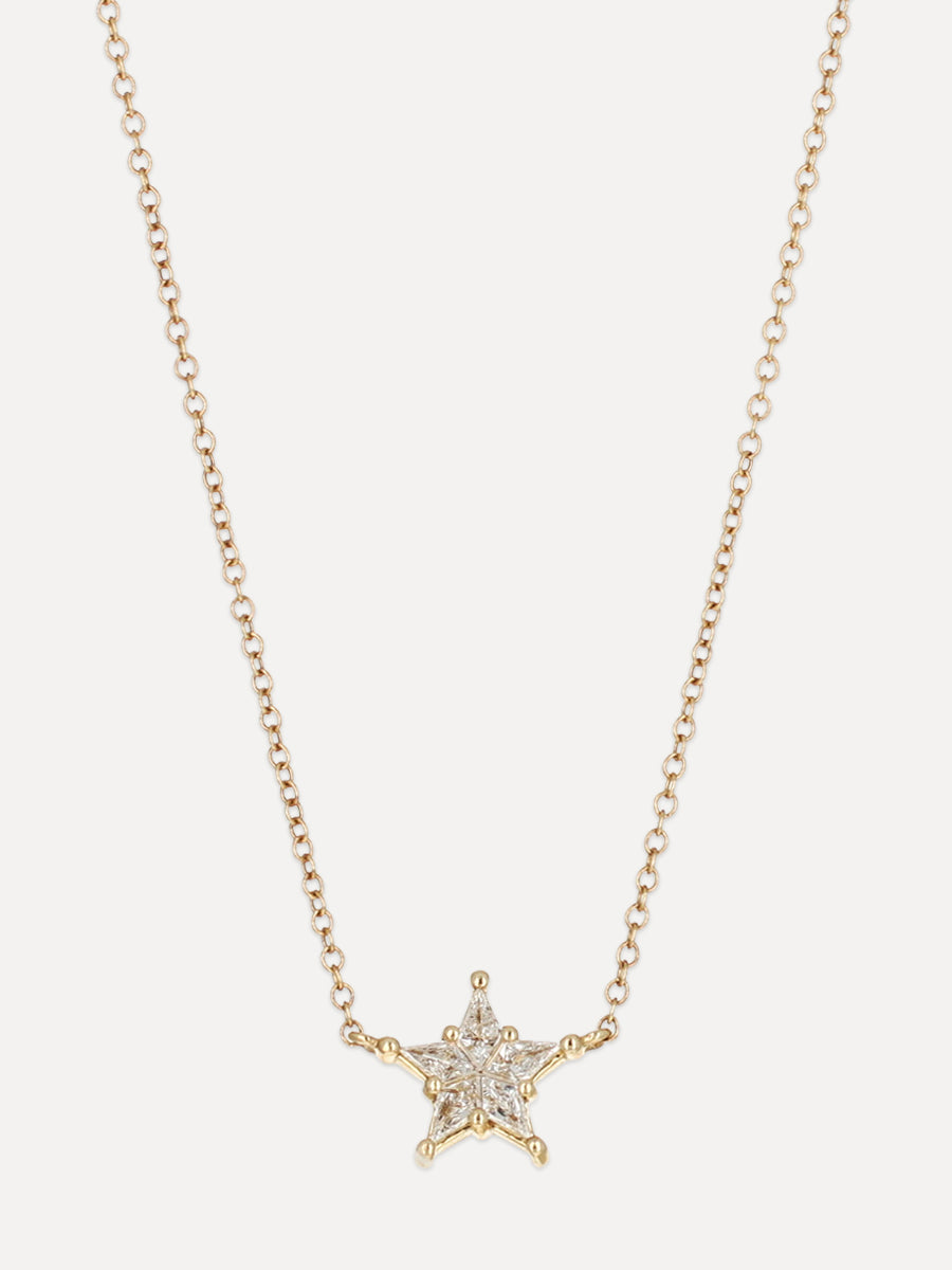 14K Brilliant Star Kite Diamond Necklace