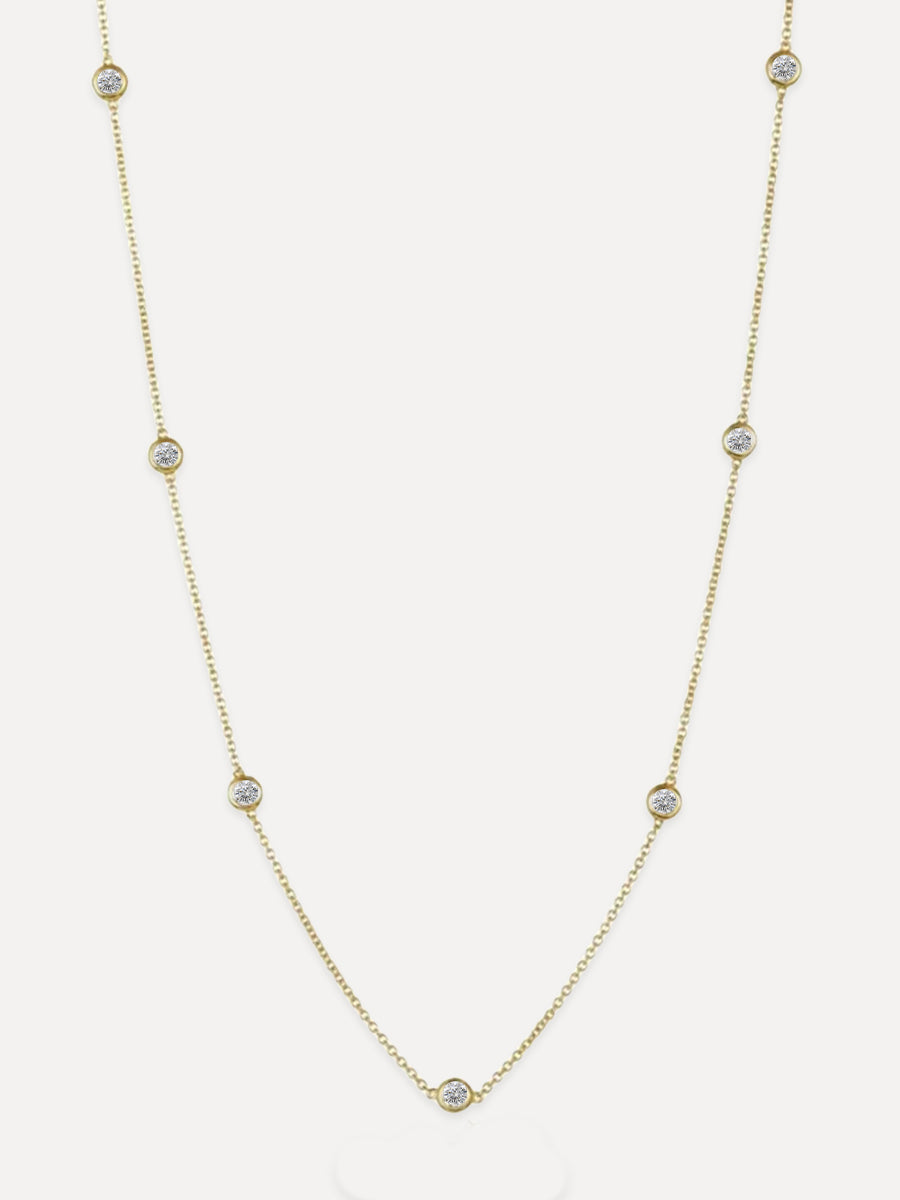 14K Diamonds By The Yard Necklace