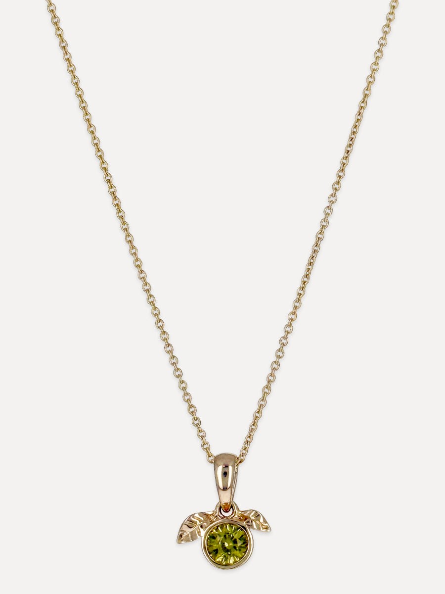14K Citrus Green Sapphire Charm