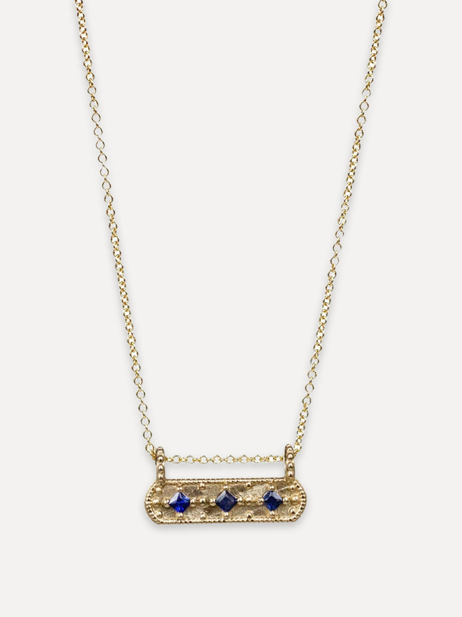 14K Kiran Necklace - horizontal "shining soul"