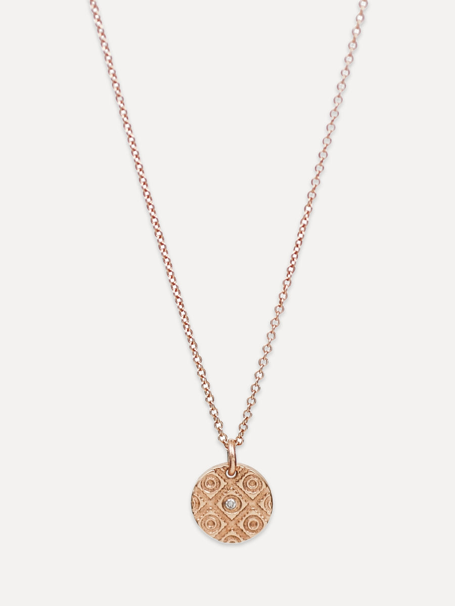 14K Morocco Necklace - Small "bring life texture"