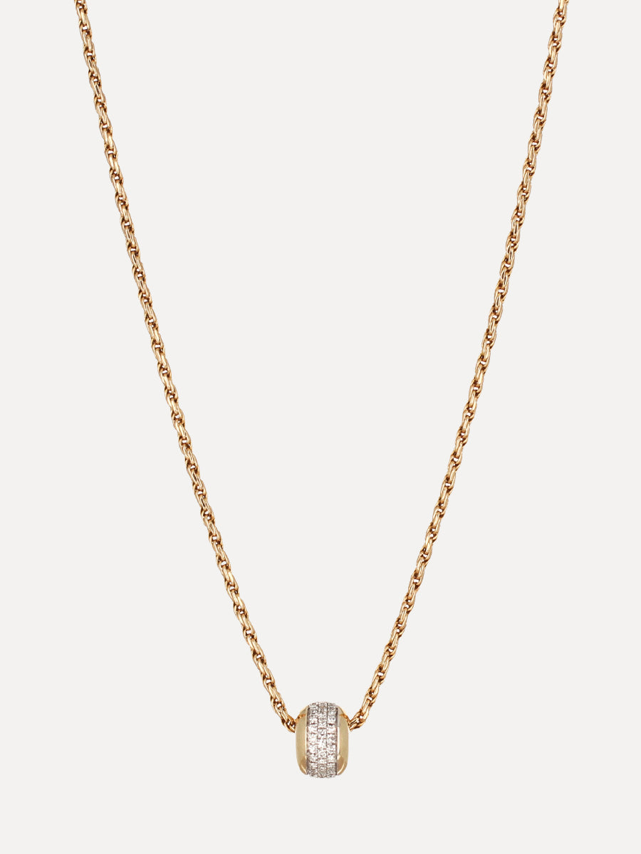 14K Pavé Diamond Slider Bead