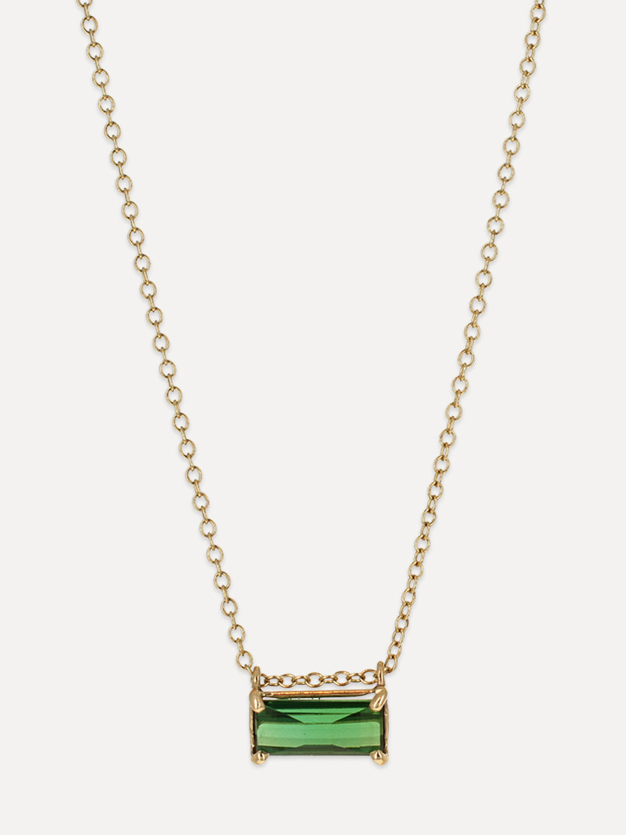 14K Verdant Horizon Green Tourmaline Necklace
