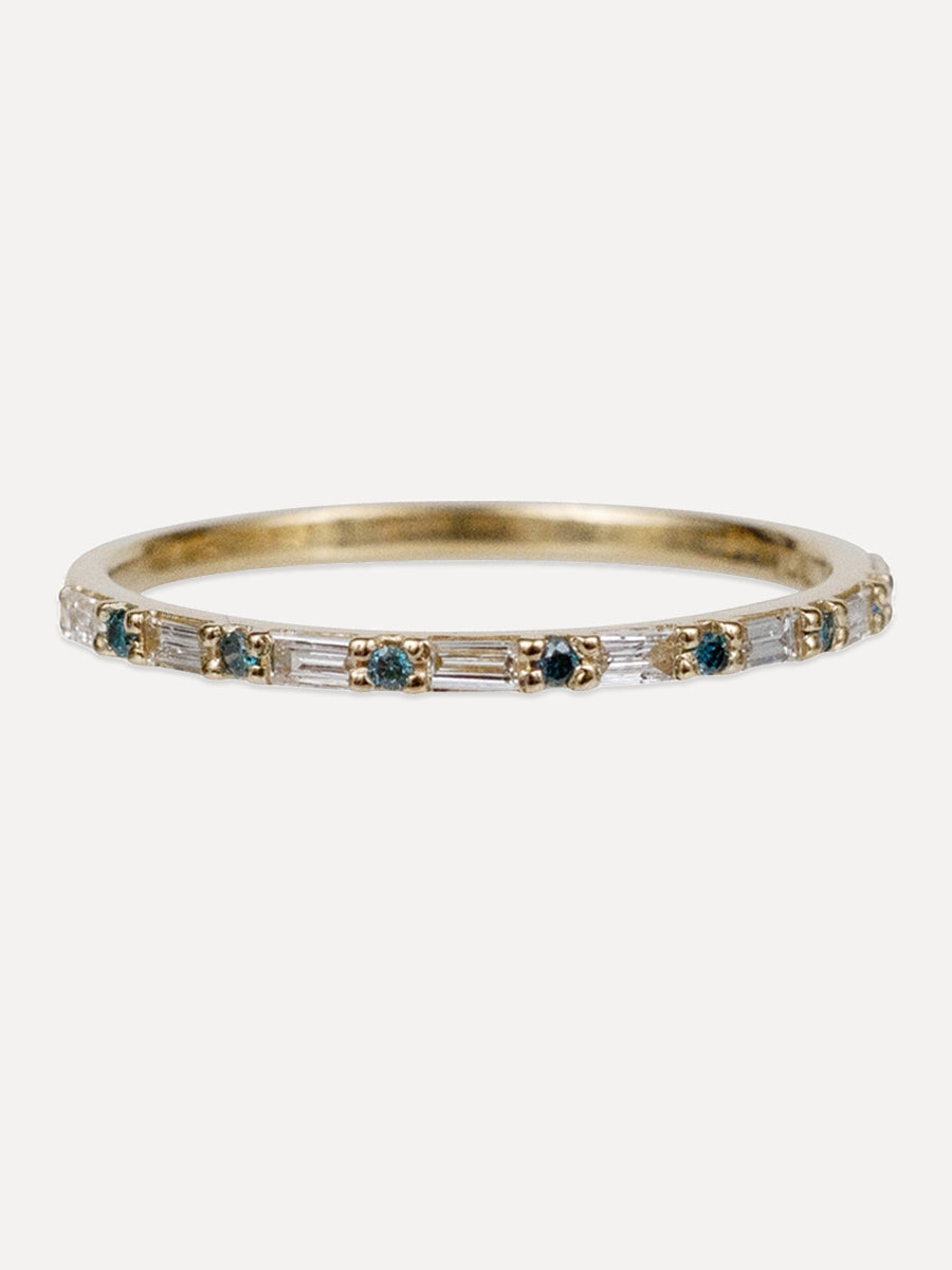 14K Ilene Diamond Ring - blue diamond