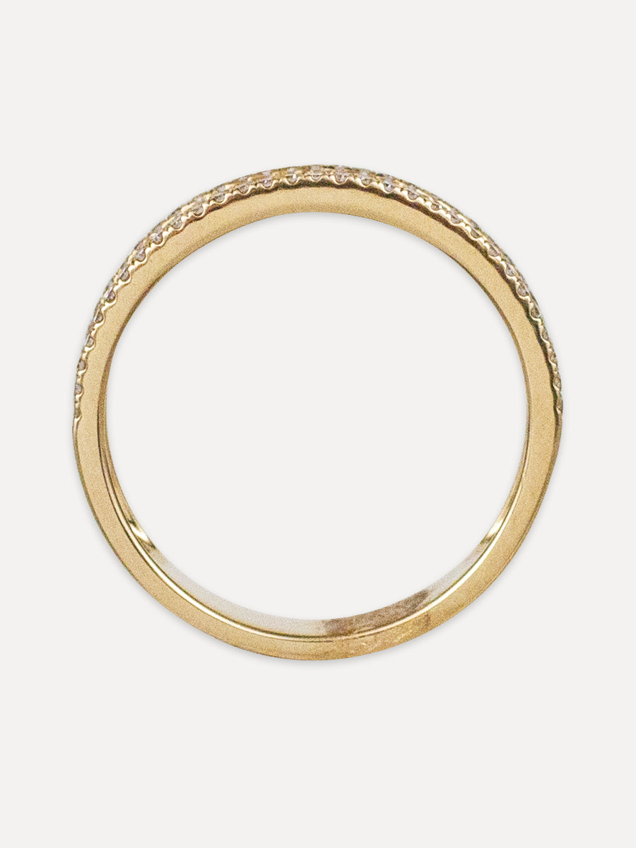 14K Stacked Baguette Diamond Band