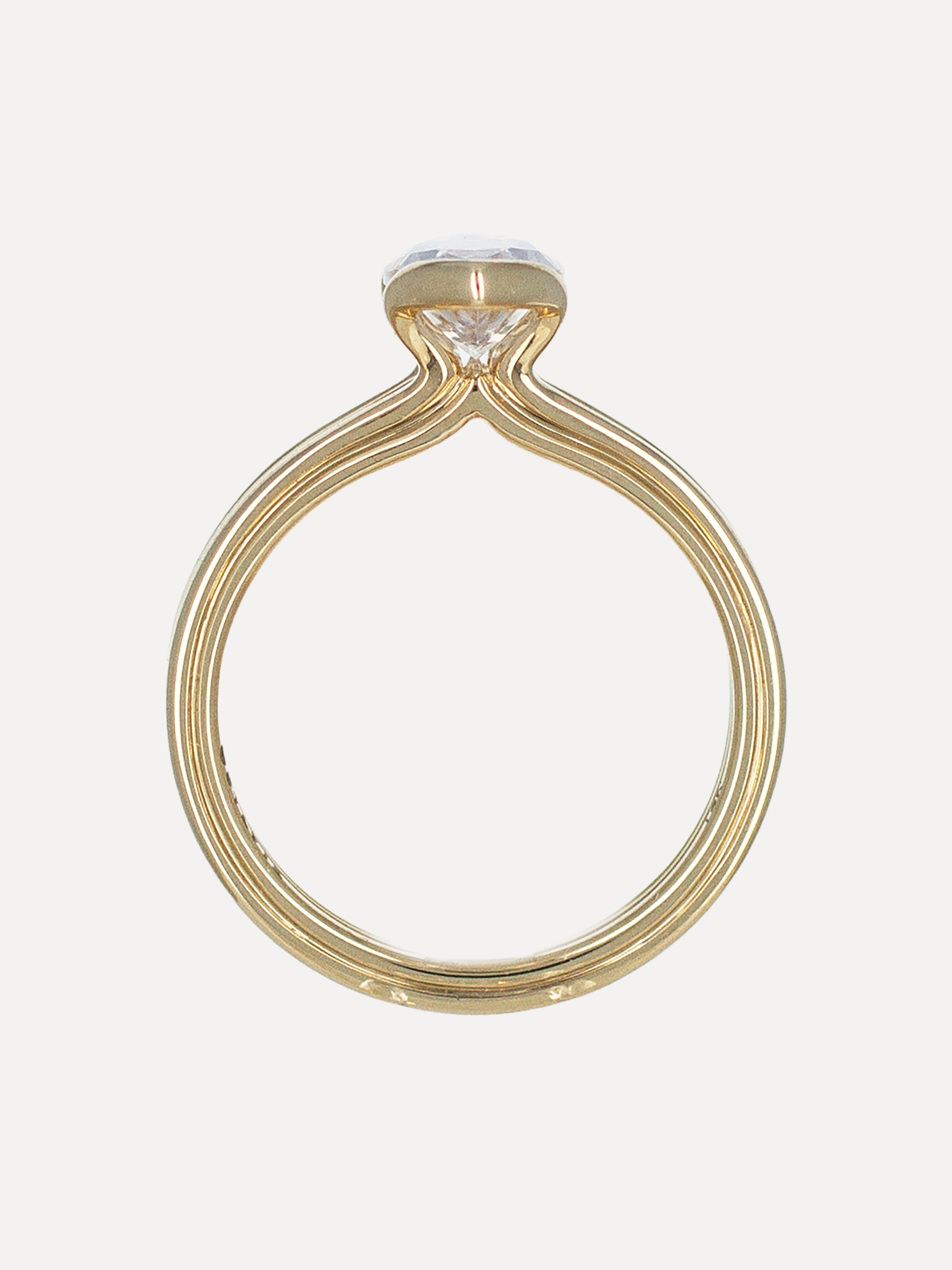 14K Thalia Marquise Solitaire Engraved Engagement Ring