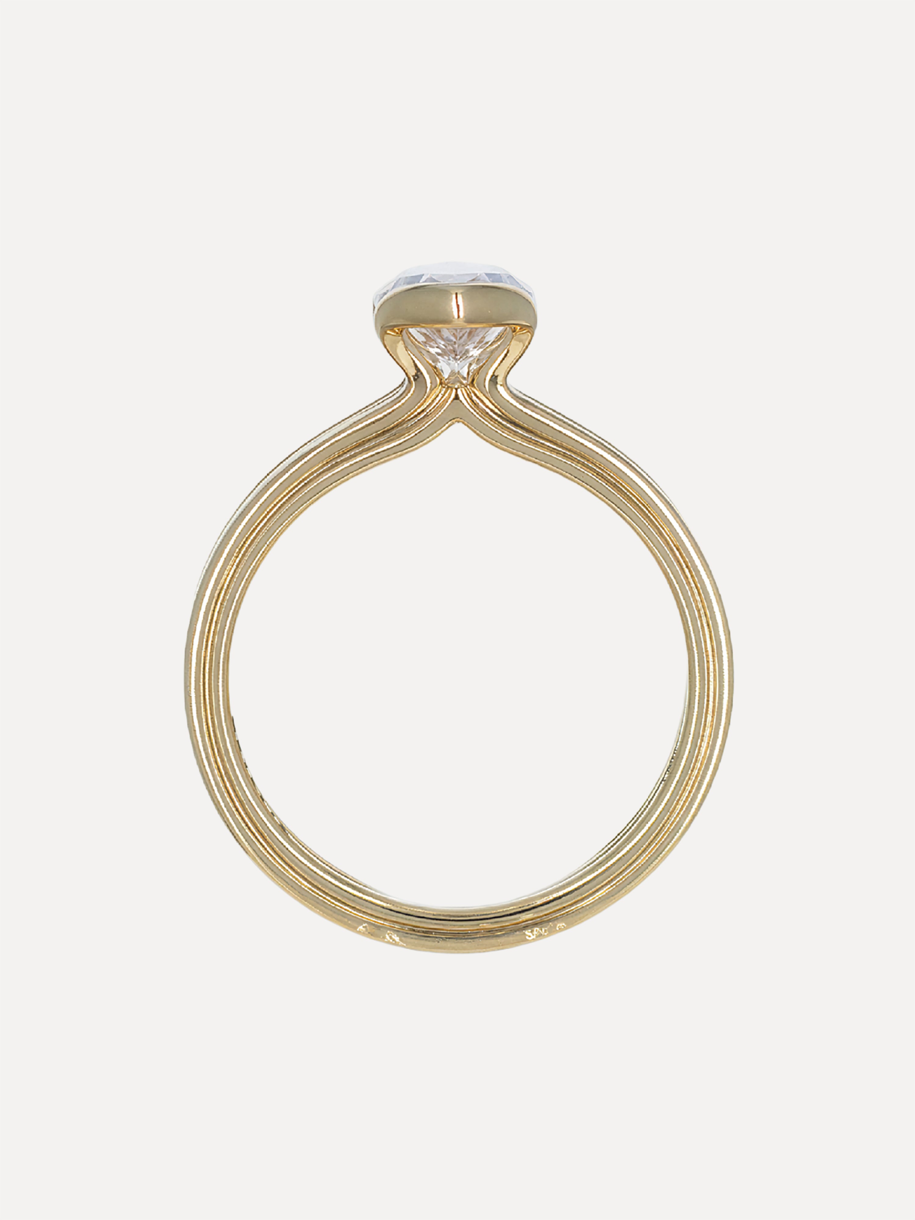 14K Thalia Marquise Solitaire Engraved Engagement Ring