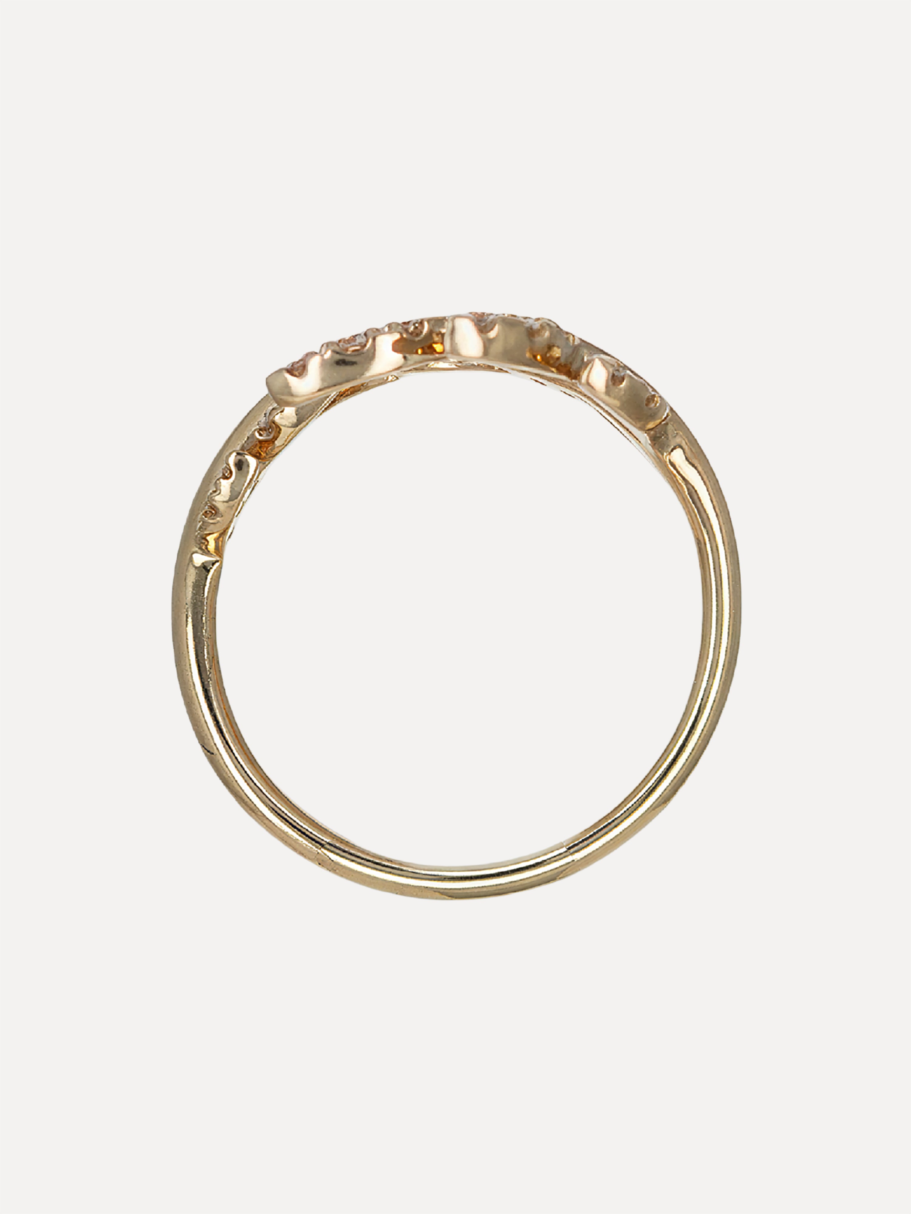 14k Diamond Laurel Leaf Ring