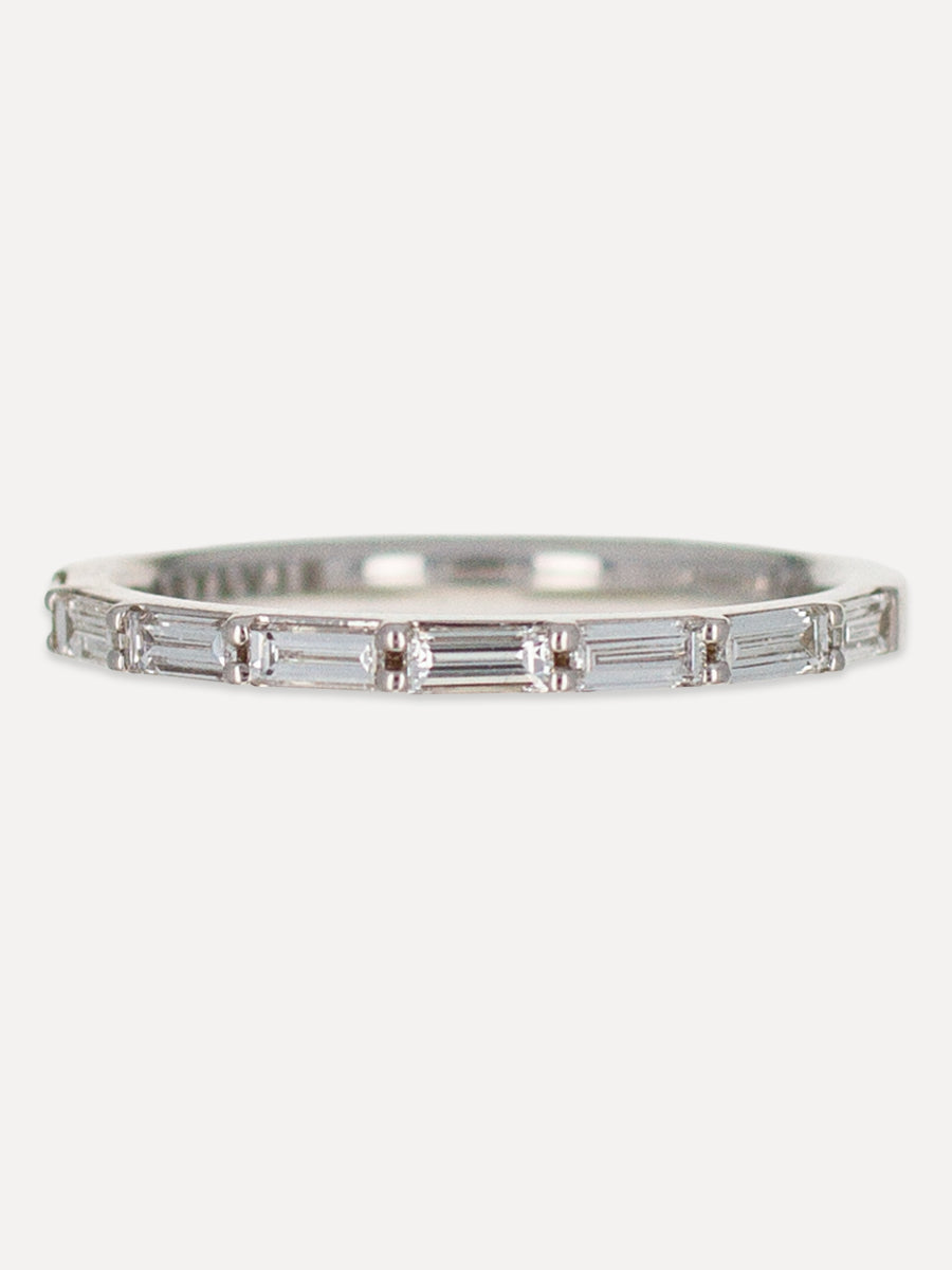 14K Open Channel Baguette Diamond Band