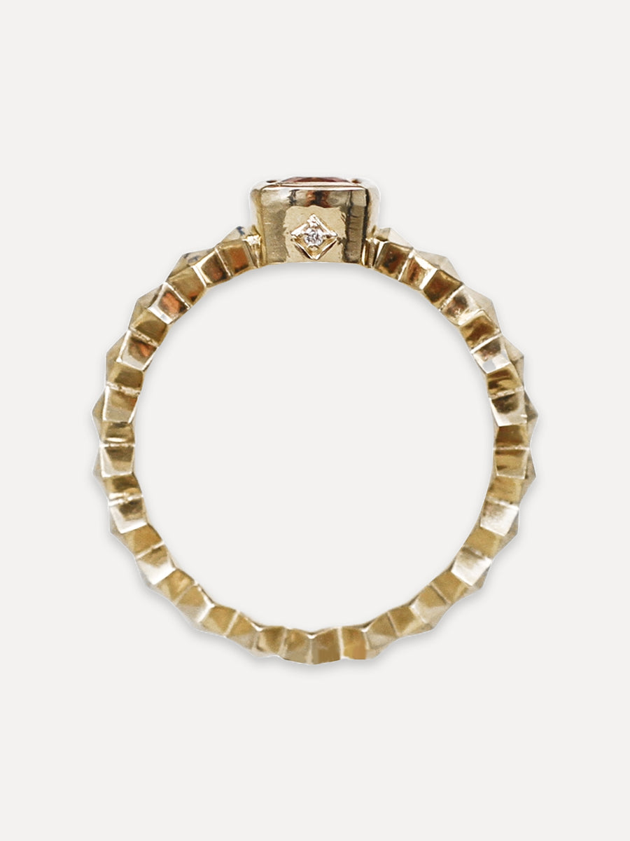 14K Cushion Stacking Band