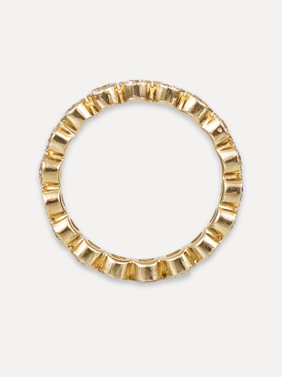 14K Round Diamond Bezel Eternity Ring
