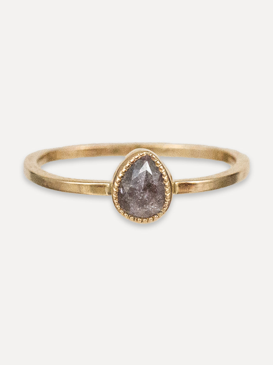 14K Lavender Diamond Stacking Band