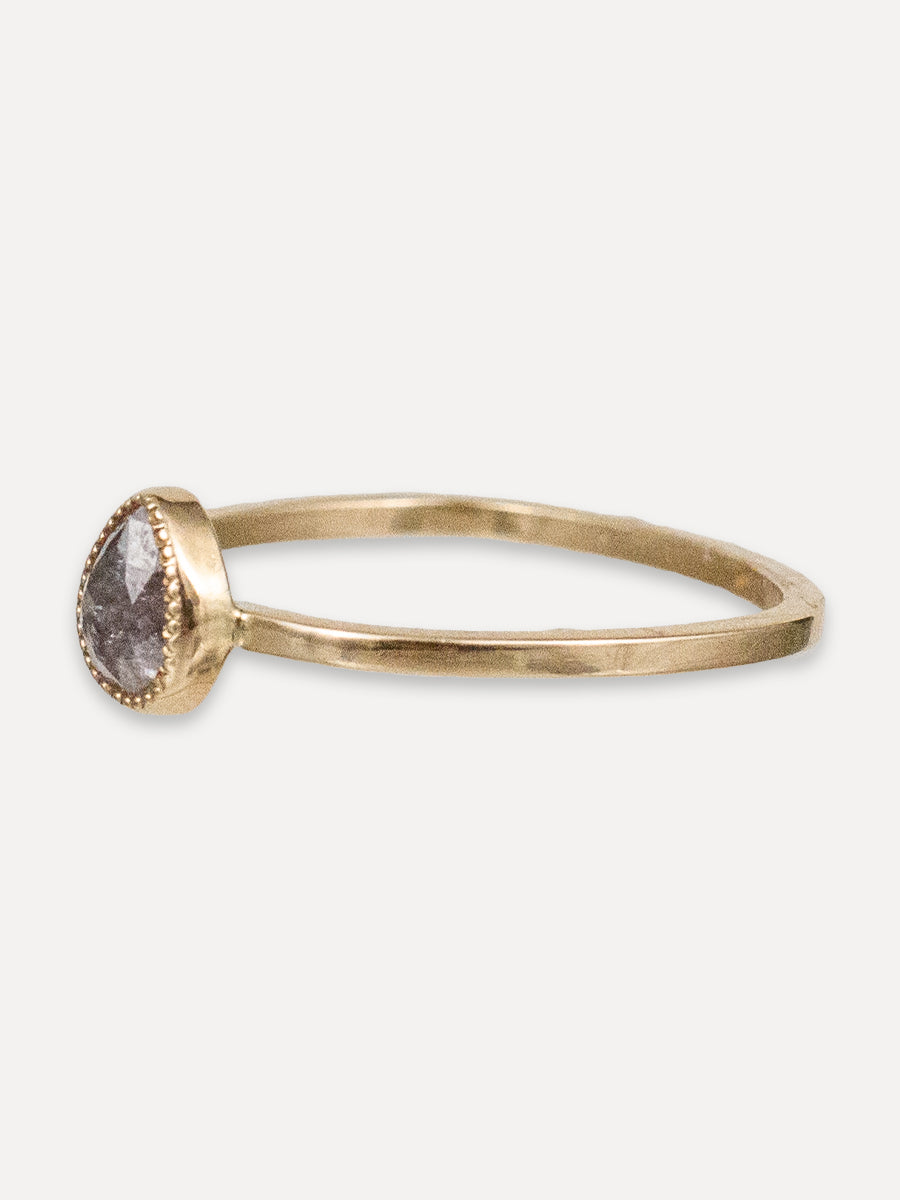 14K Lavender Diamond Stacking Band