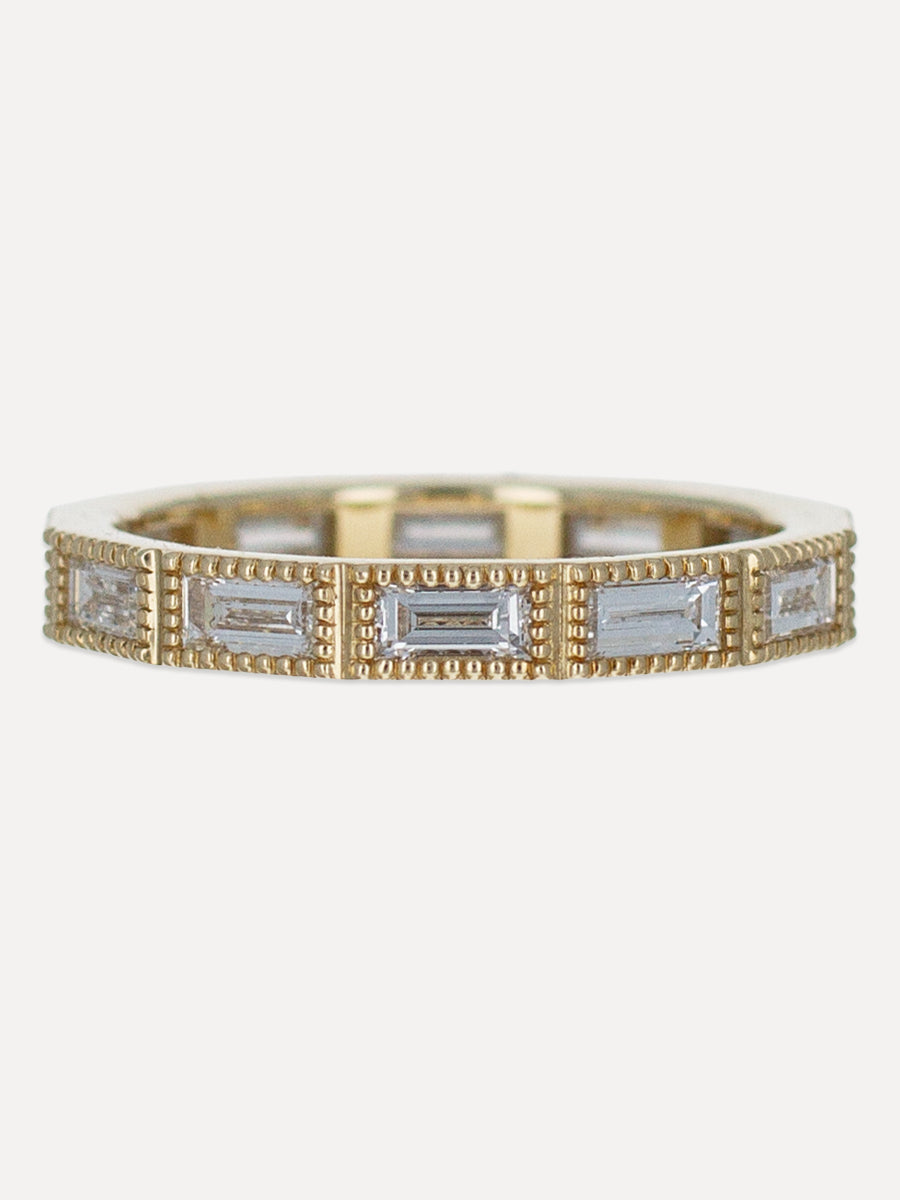 10K Diamond Eternity Milgrain Band