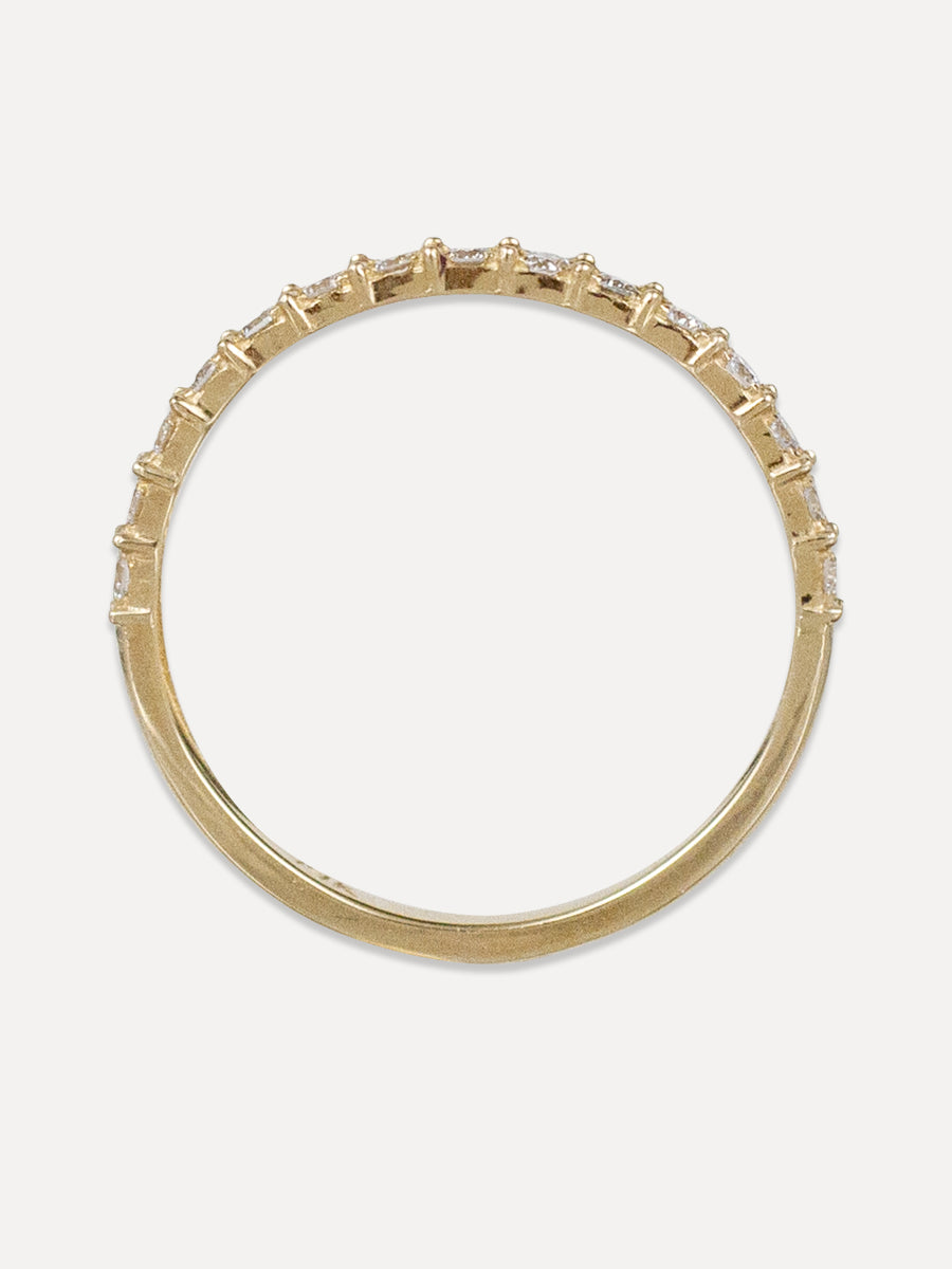 14K Linear Prong Set Diamond Band