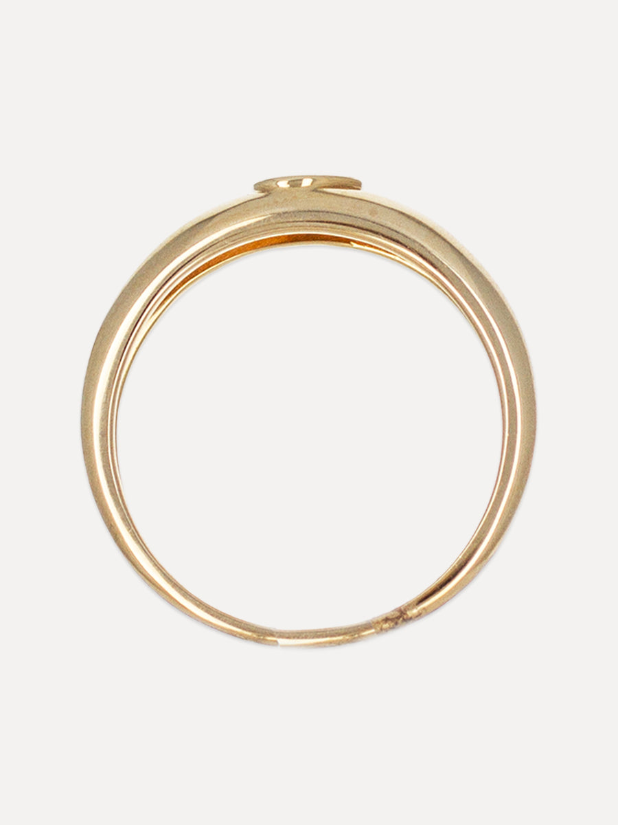 14K Pear-Shaped Diamond Tapered Band
