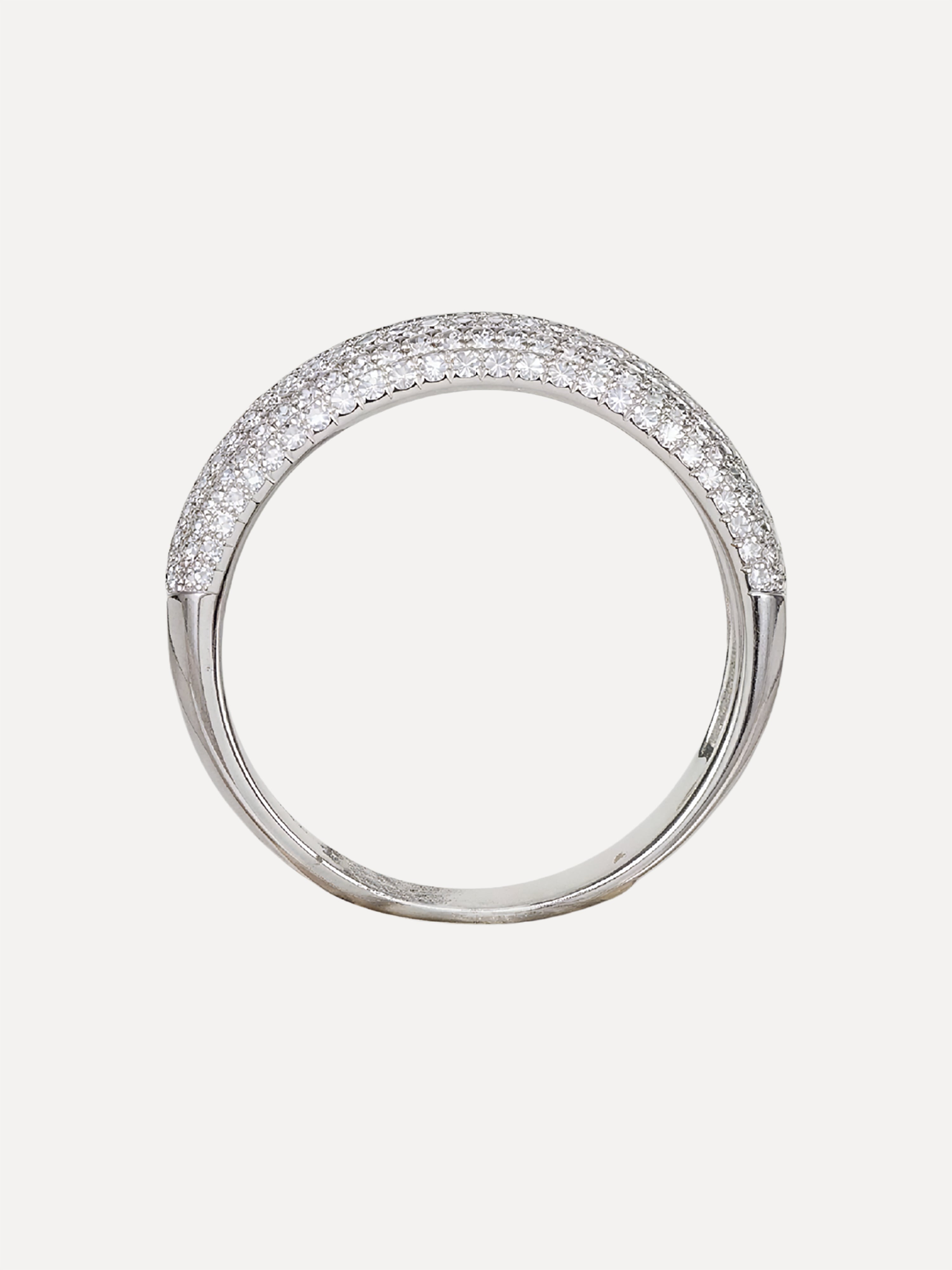 14K Pavé Diamond Wide Partway Band