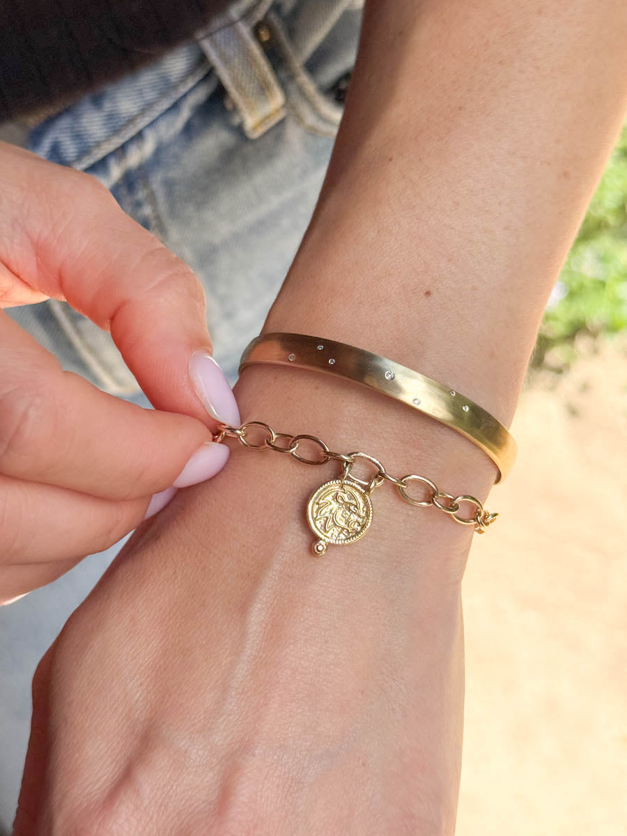 Zodiac Constellation Cuff - leo